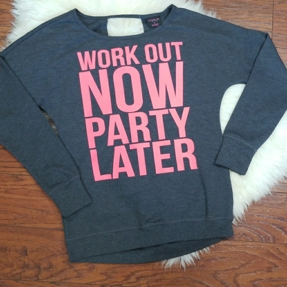 Material Girl Neon Gray  Athletic Longsleeve